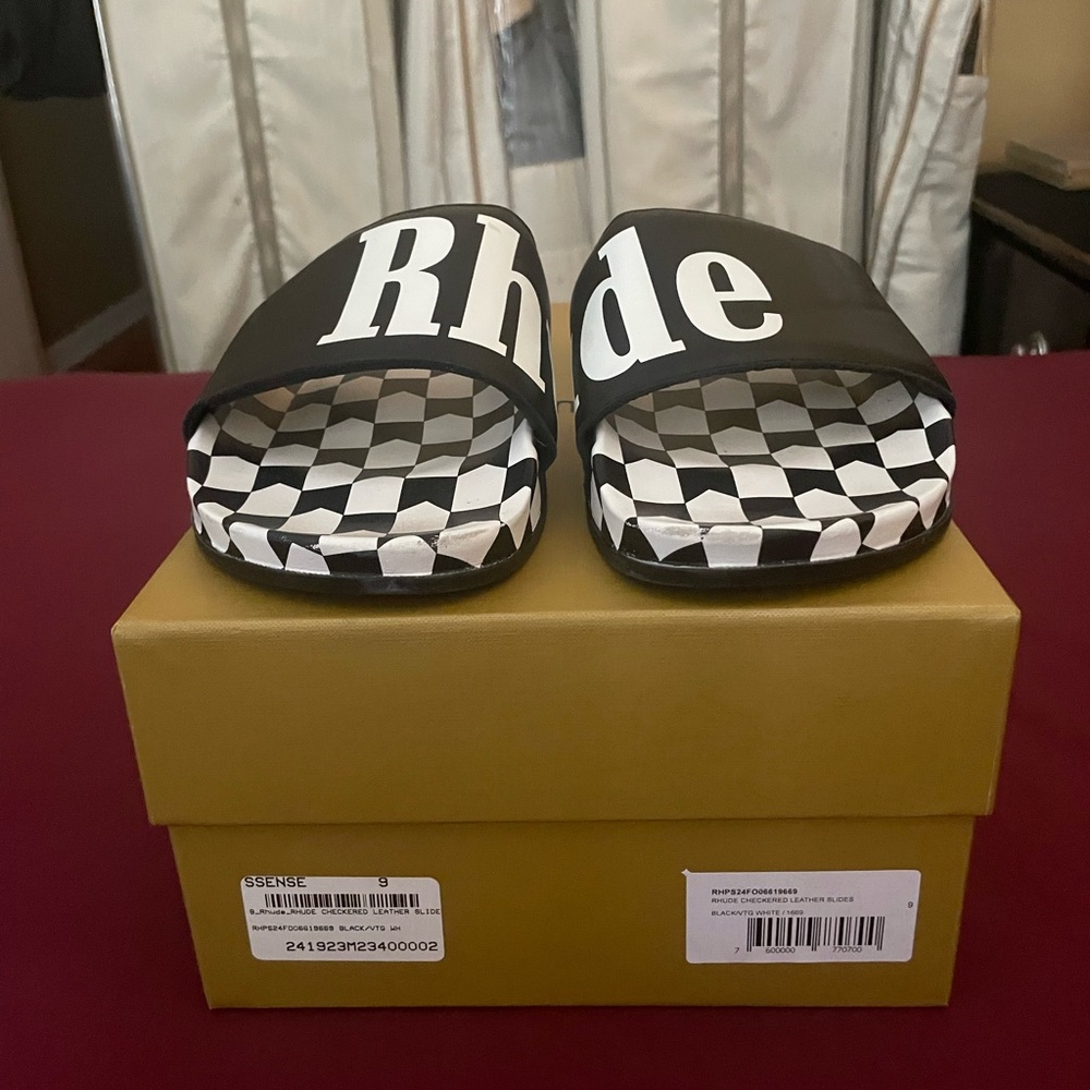 Rhude Monochrome Slide Sandals